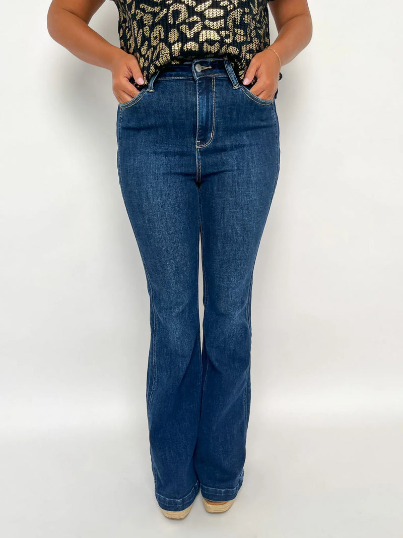 Judy Blue Angled Side Seam Flare Jeans - SLS Wares