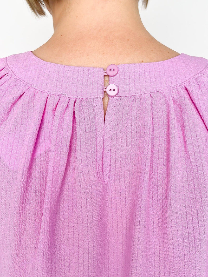 Lavender Puff Sleeve Top - SLS Wares