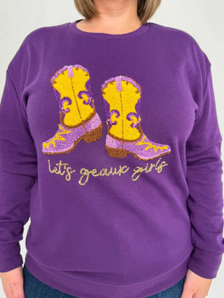 Let's Geaux Girls Sequin Sweatshirt - SLS Wares