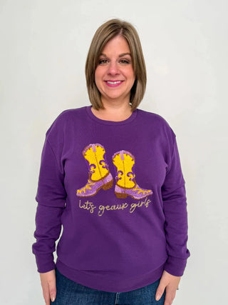 Let's Geaux Girls Sequin Sweatshirt - SLS Wares