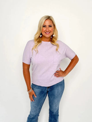 Lilac Front Seam Pocket Top - SLS Wares