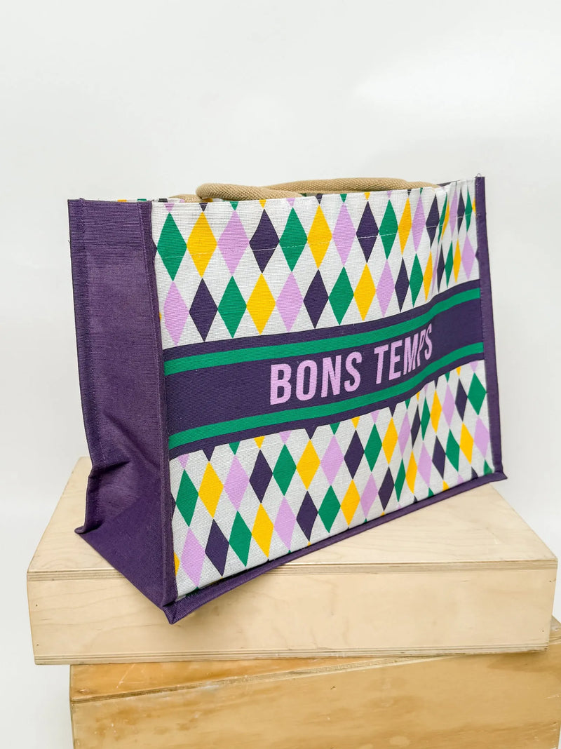 Mardi Gras Bons Temps Tote Bag - SLS Wares