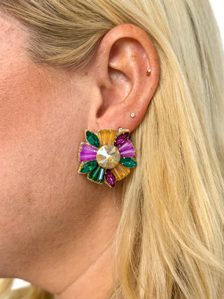 Mardi Gras Rhinestone Burst Studs - SLS Wares