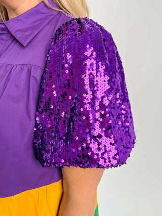 Mardi Gras Sequin Sleeve Dress - SLS Wares