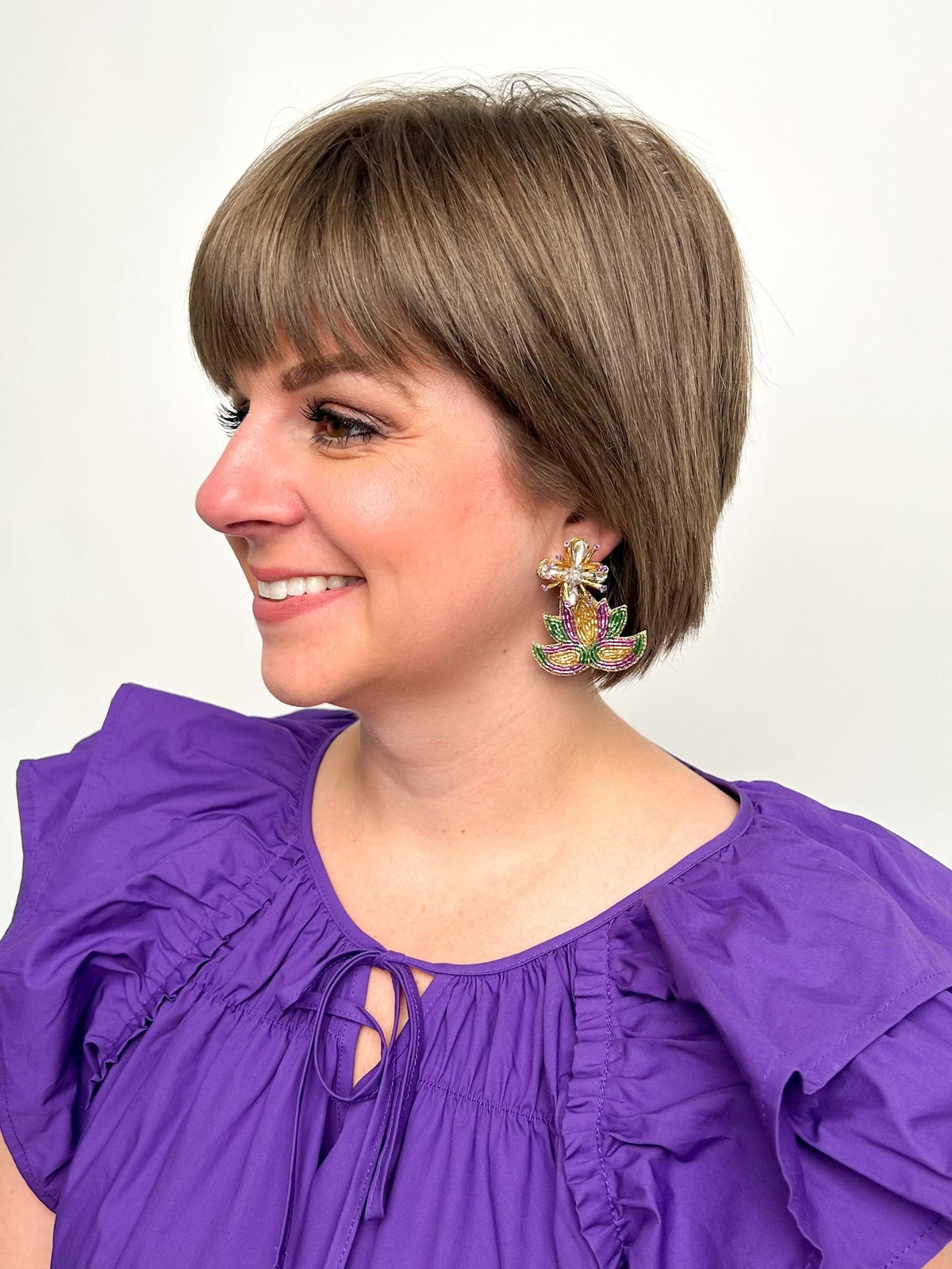 Mardi Gras Starburst Mask Earrings - SLS Wares