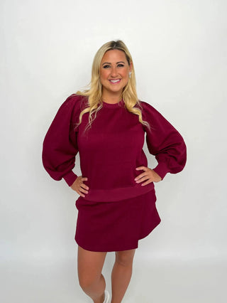 Merlot Textured Wrap Skort - SLS Wares