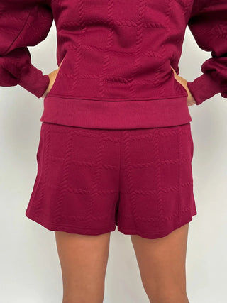 Merlot Textured Wrap Skort - SLS Wares