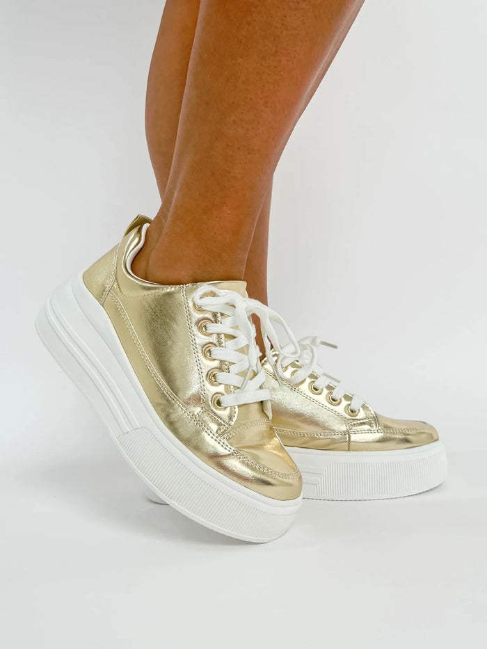 Metallic Gold Sneakers - SLS Wares