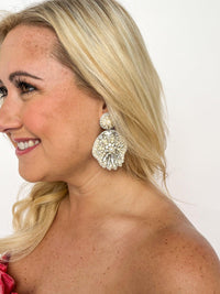 Pearl & Rhinestone Floral Earrings - SLS Wares