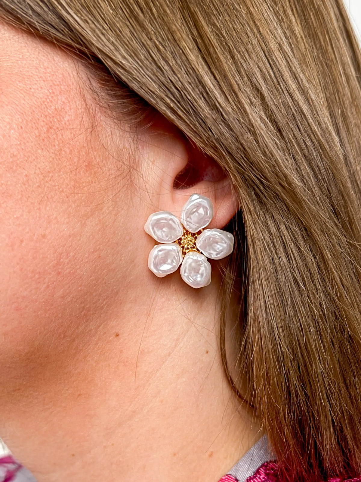 Pearl Flower Stud Earrings - SLS Wares