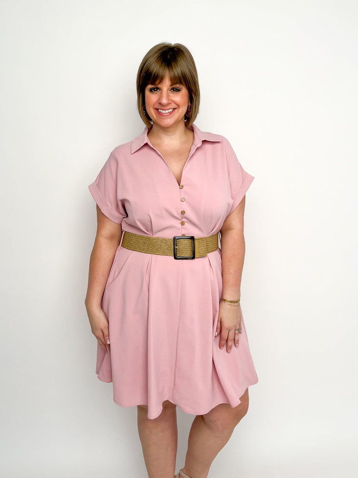 Pink Belted Dress - SLS Wares