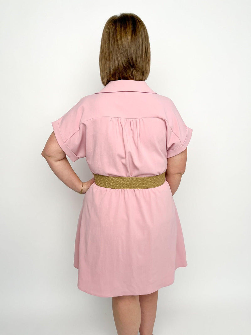 Pink Belted Dress - SLS Wares