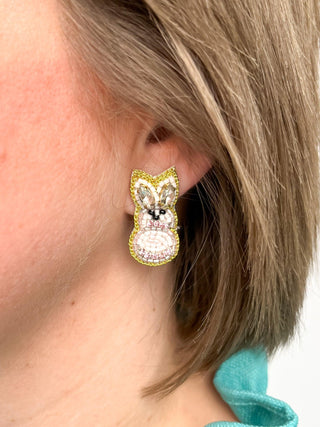 Pink Bunny Stud Earrings - SLS Wares