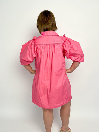 Pink Button Down Shirt Dress - SLS Wares