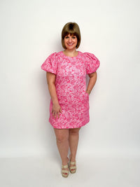Pink Floral Puff Sleeve Dress - SLS Wares