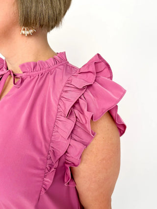 Pink Ruffled Drop Waist Dress - SLS Wares