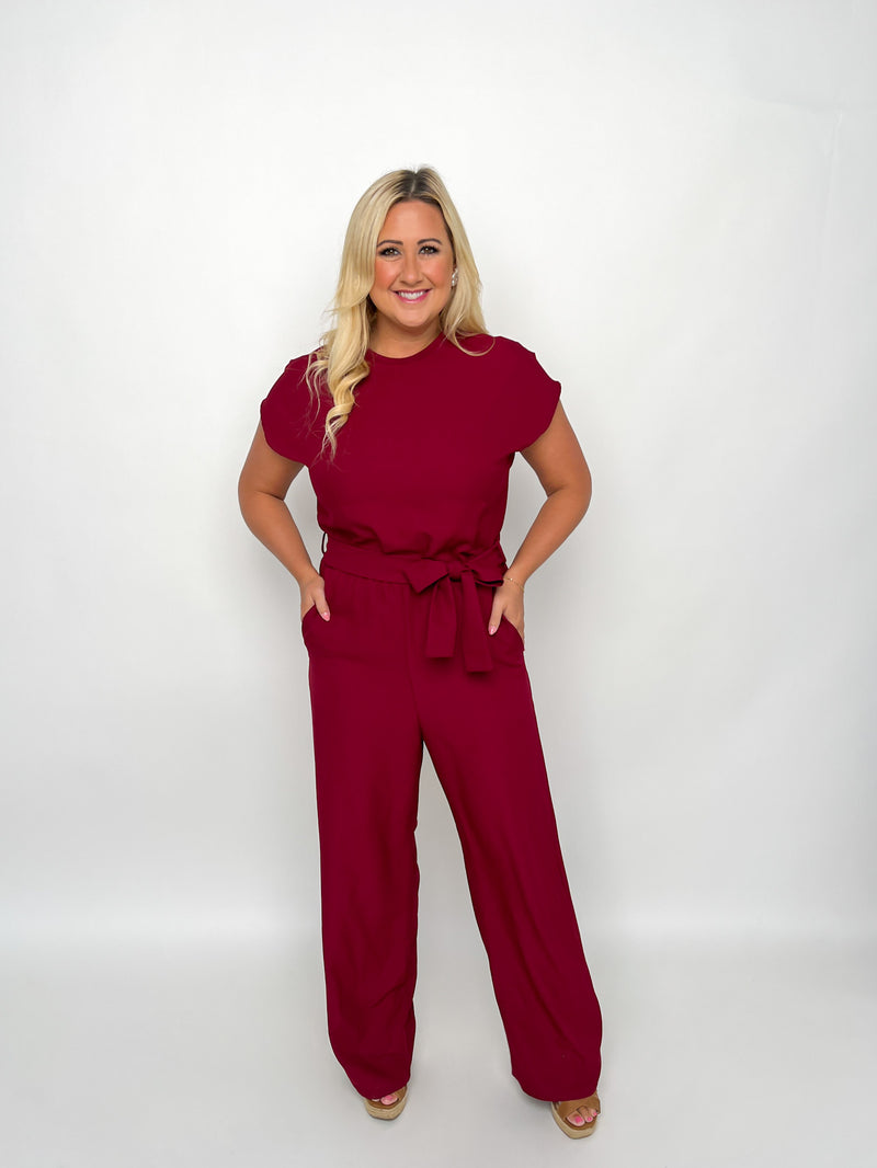 Burgundy Jumpsuit Try On Video - SLS Wares