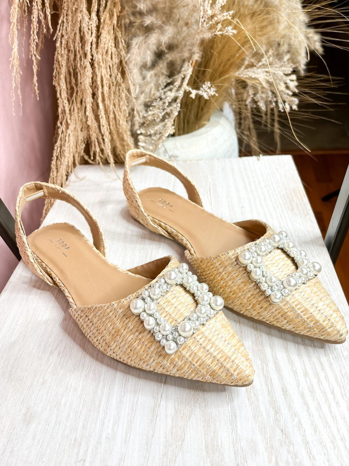 Raffia Slingback Flat Sandal - SLS Wares