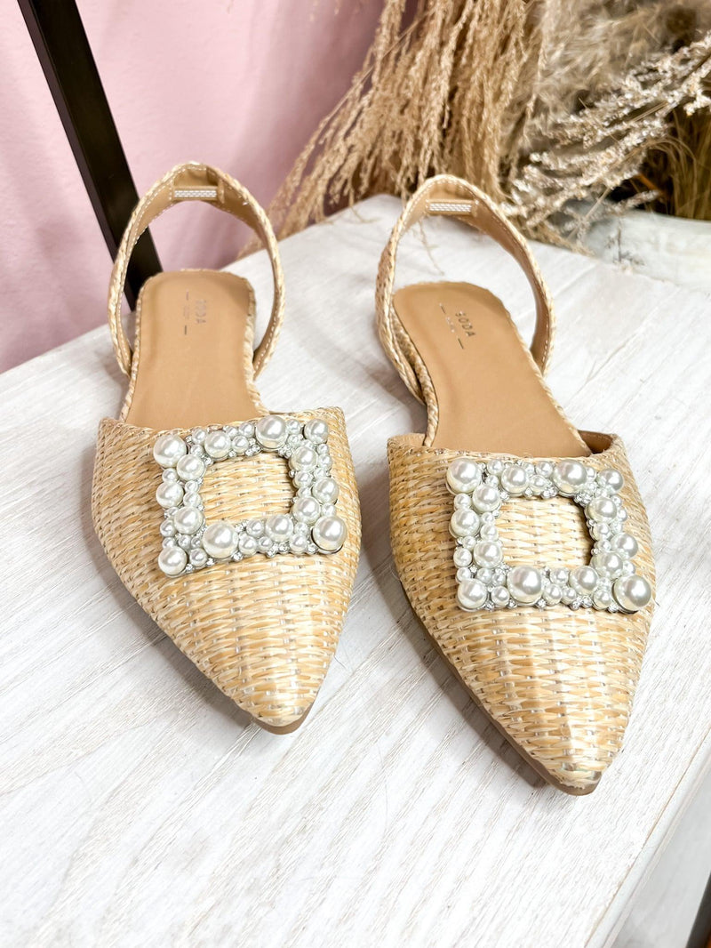 Raffia Slingback Flat Sandal - SLS Wares