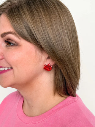 Red Bow Stud Earrings - SLS Wares