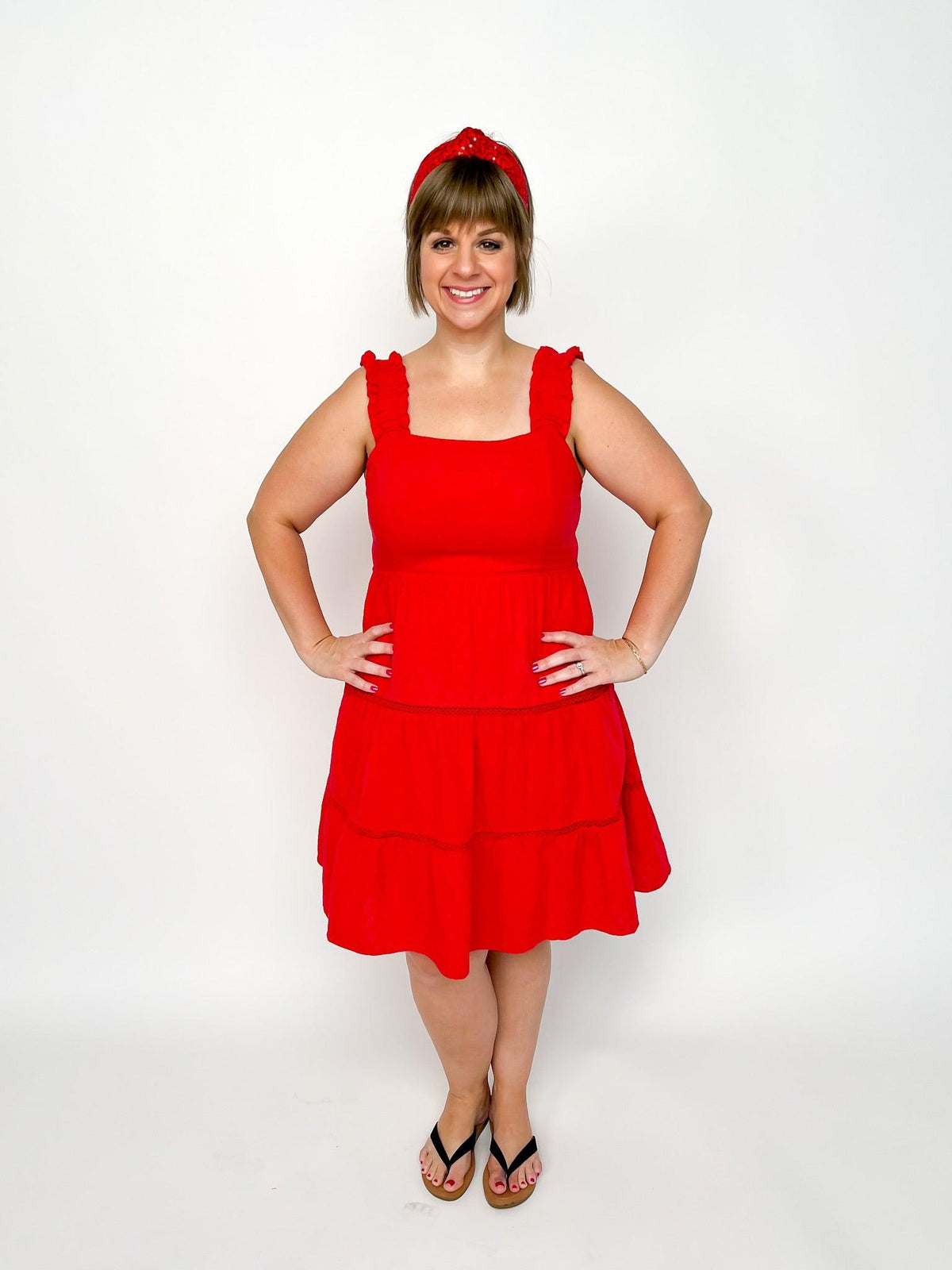 Red Tiered Dress - SLS Wares