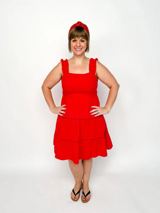 Red Tiered Dress - SLS Wares