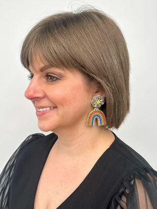 Rhinestone Rainbow Earrings - SLS Wares