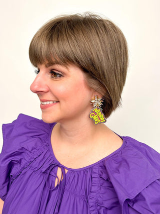 Starburst Mardi Gras Earrings - SLS Wares