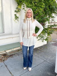 Taupe Drawstring Tunic - SLS Wares