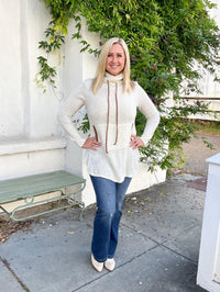 Taupe Drawstring Tunic - SLS Wares