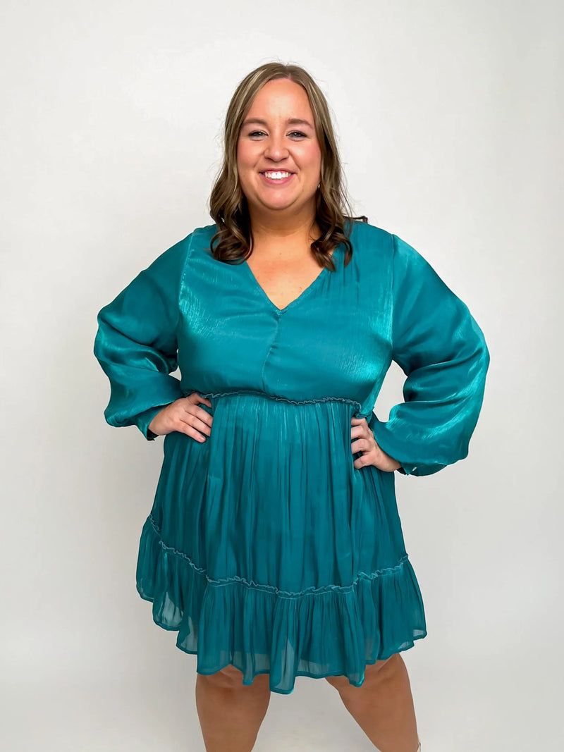 Teal Chiffon Dress - SLS Wares