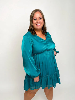 Teal Chiffon Dress - SLS Wares