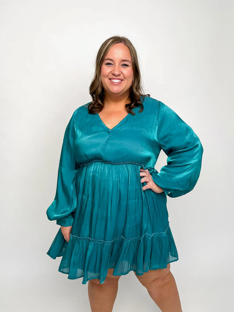 Teal Chiffon Dress - SLS Wares