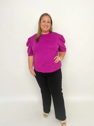 Violet Short Sleeve Sweater Top - SLS Wares