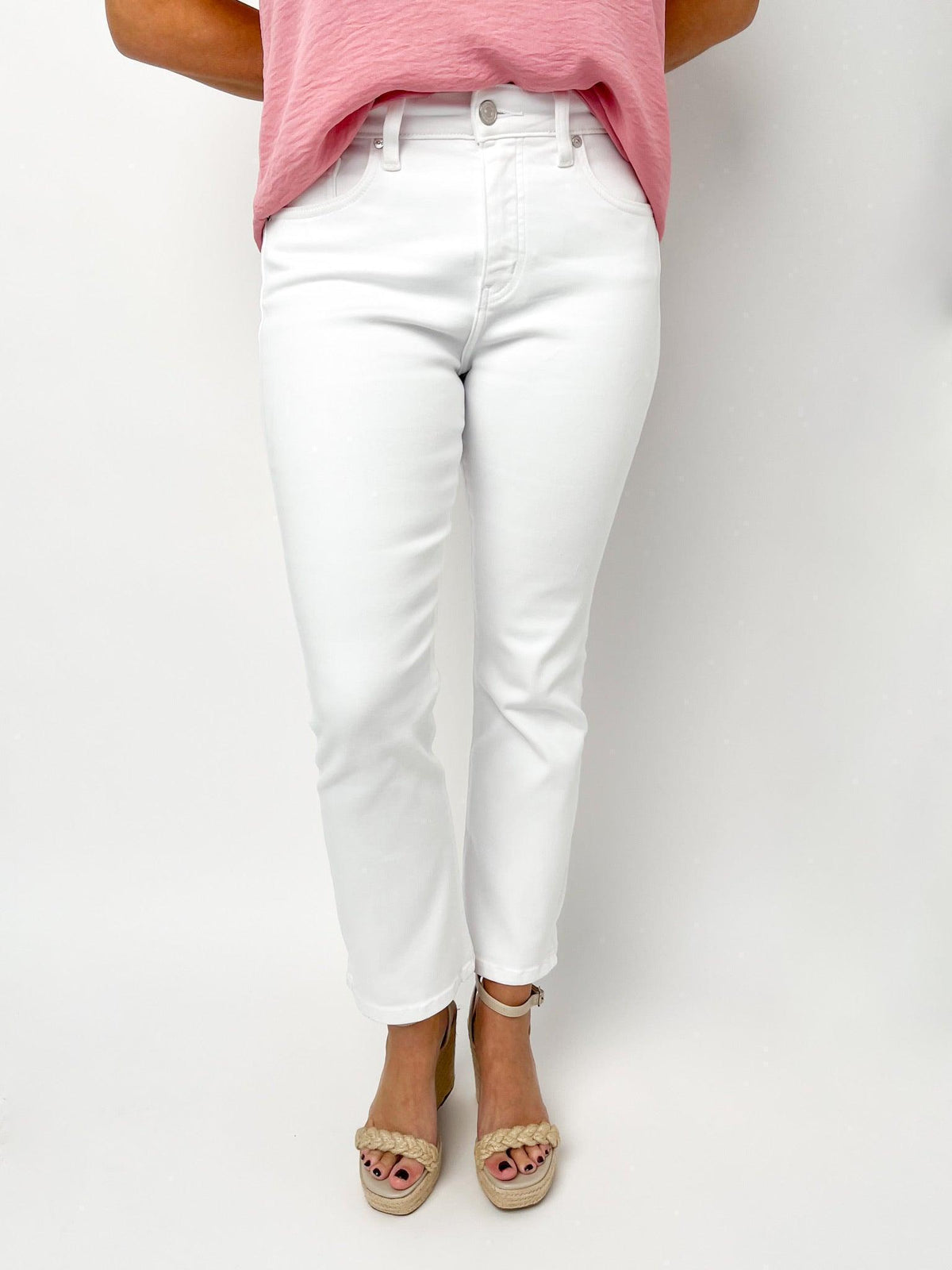 White Kick Flare Jeans - SLS Wares