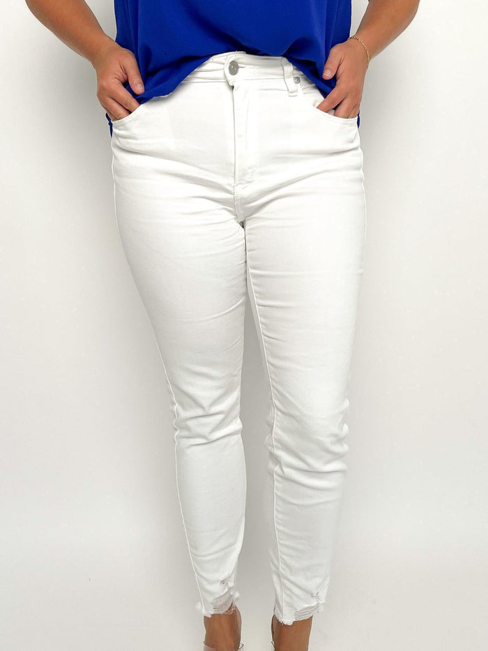 White Super Skinny Ankle Jeans - SLS Wares